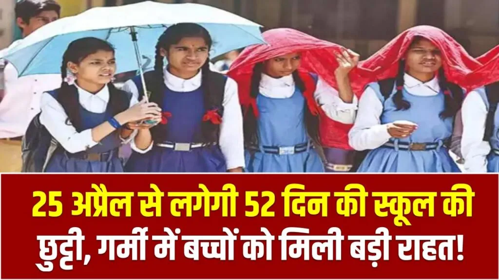 25 अप्रैल से लगेगी 52 दिन की स्कूल की छुट्टी – गर्मी में बच्चों को मिली बड़ी राहत! summer vacation 1 25 अप्रैल से लगेगी 52 दिन की स्कूल की छुट्टी – गर्मी में बच्चों को मिली बड़ी राहत! summer vacation